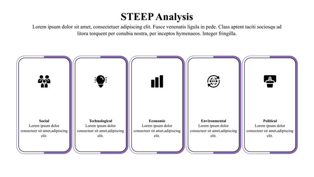The STEEP analysis infographic template is a visual guide to strategic insights.