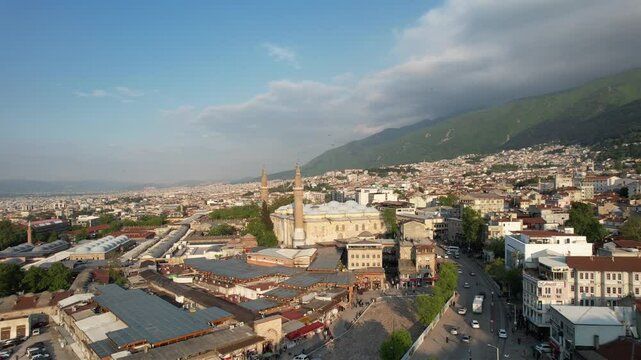 Aerial Grand Mosque of Bursa