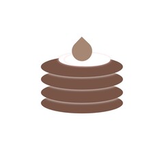 Pancake icon isolated on white background