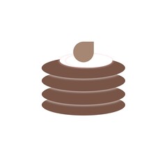 Pancake icon isolated on white background
