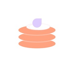 Pancake icon isolated on white background