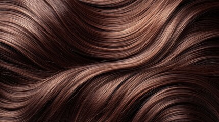 Fototapeta premium Luxurious flowing brown hair texture