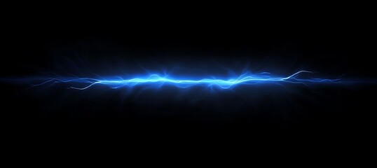 Abstract blue energy wave on black background. (1)