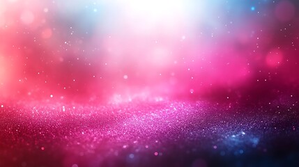 Obraz premium Pink and blue glitter background with bokeh lights