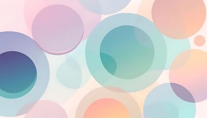 Abstract Pastel Circles Overlapping Design