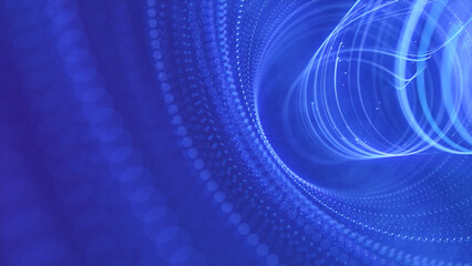 Digital cyberspace particles Digital data social network connections. Quantum computer architecture. Futuristic technologies in global network