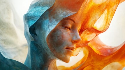 shapes morphing into surreal forms. Generative AI