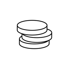 coin stack icon vector symbol isolated