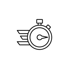 fast time icon vector symbol isolated