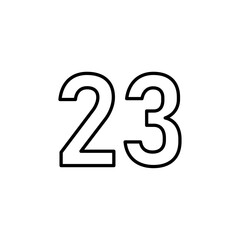 num 23 icon vector symbol isolated