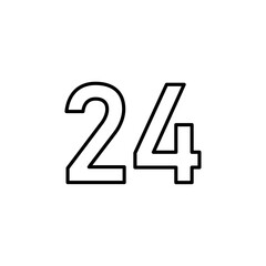 num 24 icon vector symbol isolated