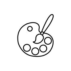 paint palette icon vector symbol isolated