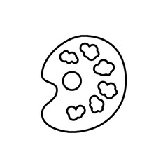 paint palette icon vector symbol isolated