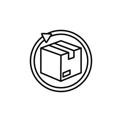 parcel repeat icon vector symbol isolated