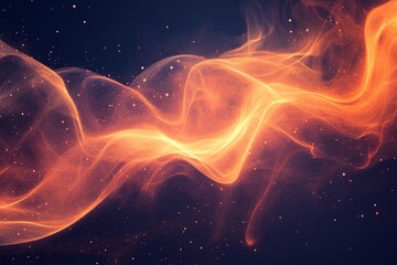 glowing lines forming complex abstract shapes. Generative AI