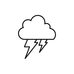 thunder cloud icon vector symbol isolated