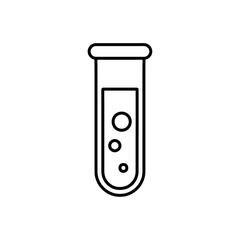 test tube icon vector symbol isolated