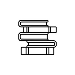 book stack icon vector symbol isolated