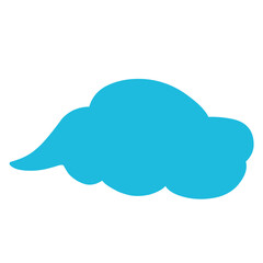 Blue cloud illustrations. Vector of cartoon clouds in flat design.Cloud.