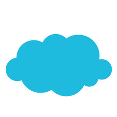 Blue cloud illustrations. Vector of cartoon clouds in flat design.Cloud.