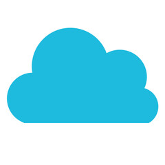 Blue cloud illustrations. Vector of cartoon clouds in flat design.Cloud.
