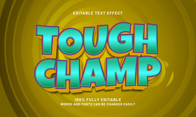 tough champ editable text effects with a hero and kids theme