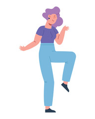 dancing female cartoon
