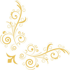 Gold Floral Ornate Corner