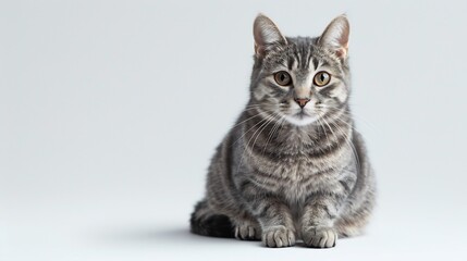 Obraz premium Adorable Gray Tabby Cat Portrait