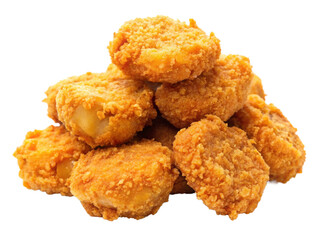 chicken nuggets on white