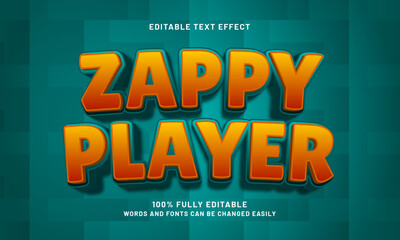 Obraz premium zappy player editable text effects with a robot and game theme