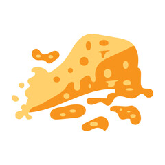 cheese melted element vector illustration