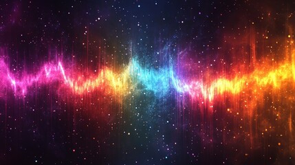 Hypnotic color waves filling the space with rhythm. Generative AI