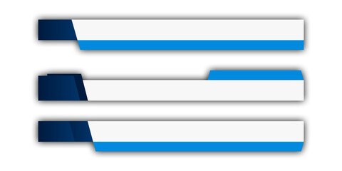 Set of broadcast news lower third vector design background texture banner templates