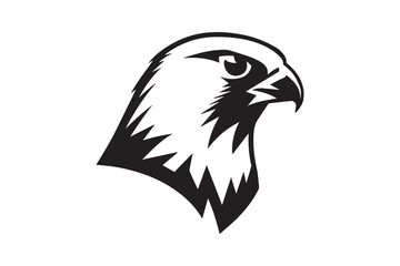 Falcon head silhouette and vector