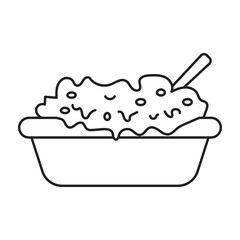 Cheese Melting Line Icons Editable Stroke