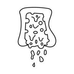 Cheese Melting Line Icons Editable Stroke
