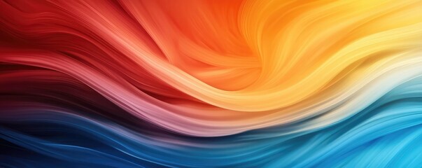 Fototapeta premium Droplets abstract background concept. Vibrant abstract wave pattern showcasing a blend of warm and cool colors.