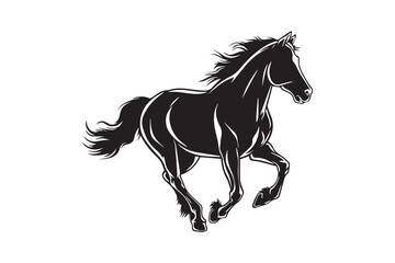 Horse silhouette and vector