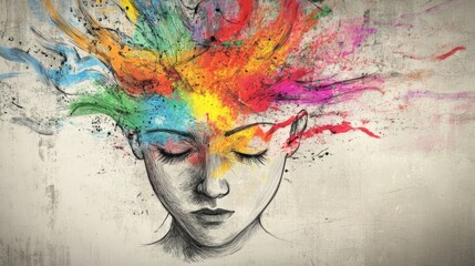 A digital illustration showing the interplay of emotions in decision-making, featuring a mind map of feelings,