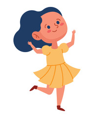 happy girl dancing