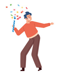 happy guy celebrating