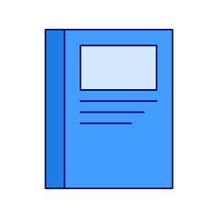 Simple and minimal notebook icon vector illustration, notebook icon vector in lineal color style perfect for business project needed
