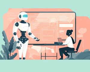 Robot and Human Collaboration in a Modern Digital Workspace