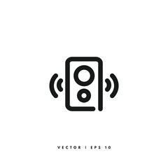Speaker Icon. Editable Stroke