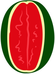 fresh watermelon slice