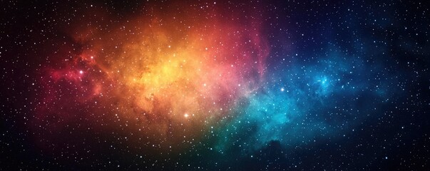 Naklejka premium Cosmic abstract background concept. Vibrant nebula with colorful patterns in deep space, showcasing the beauty of the universe.