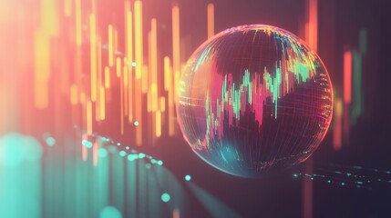 Explore futuristic data visualization with vibrant global digital trends, highlighting cutting-edge technology and innovative analytics in this dynamic image.