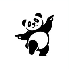 cute happy panda bear dance   © Angga