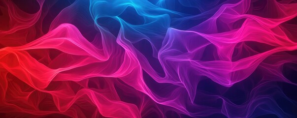 Fototapeta premium Cosmic abstract background concept. Vibrant abstract wave patterns in blue and pink, perfect for digital art backgrounds.